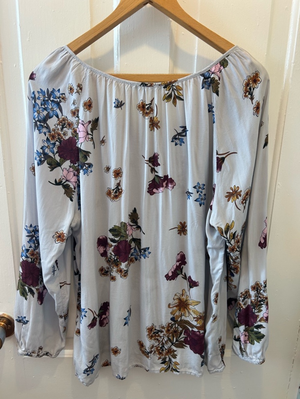 Cleo Petite Floral Peasant Blouse XL